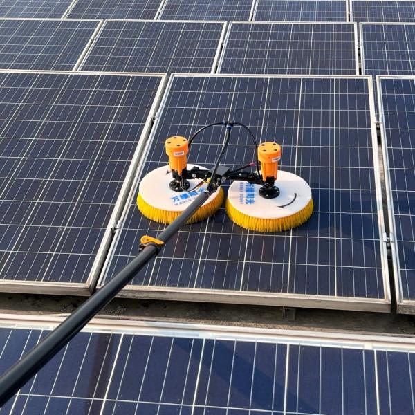 3.5-Meter Aluminum Alloy Handle Double-Disc Rotary Brush for Solar Panel Cleaning