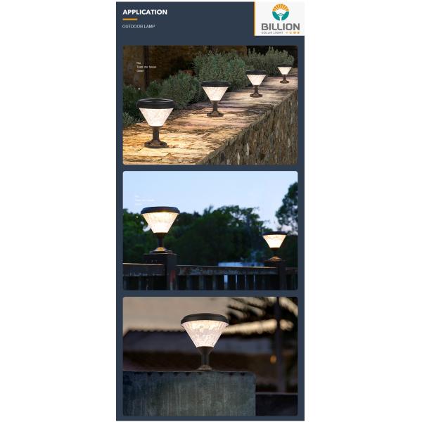 Oscuridad a la presión anti de Dawn Solar Pillar Light Rainproof para al aire libre