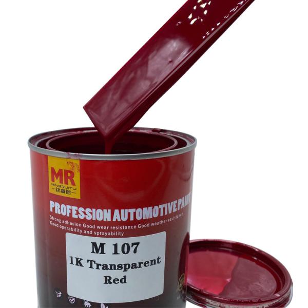 M107 1K Transparent Red Auto Colour Paint Solid Color Auto Paint High Durability