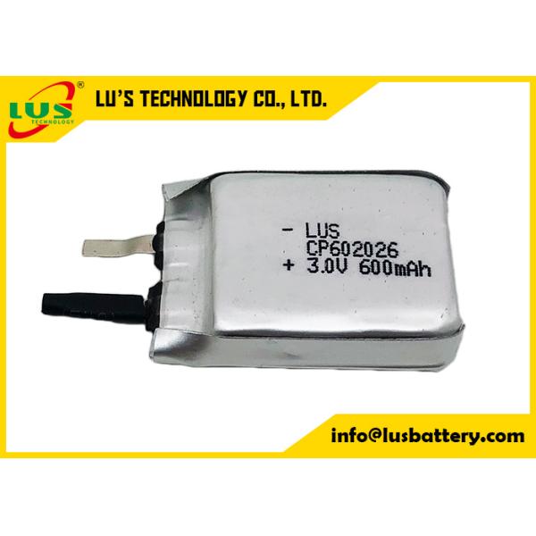 Custom LiMnO2 Ultra Slim Battery CP602026 3.0v 600mah Non Rechargeable
