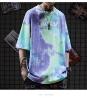 Coloré vert cravate colorant hommes Streetwear t-shirts 130gsm-230gsm peigné tissu streetwear fabricants de vêtements