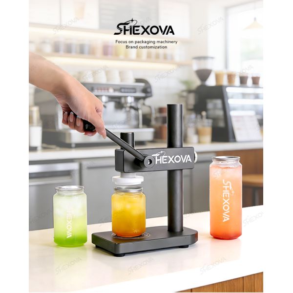 Portable Bevergae Coffee Pet Bottle Cans Manual Can Sealer With Lids