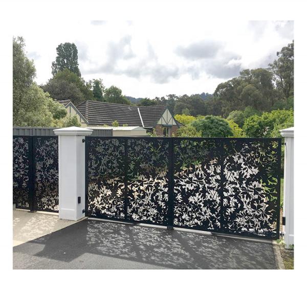 Custom Carving Outdoor Garden Partition Fence Stainless Steel  Laser Perforated
