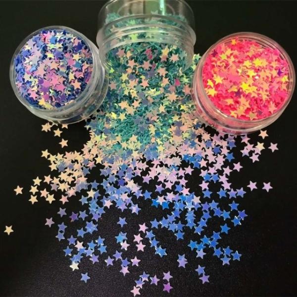 1kg Magic Star Sequins Glitter Polyester Ideal for Ramadan Graduation School Valentine's Day Diwali Father's Day Decorations