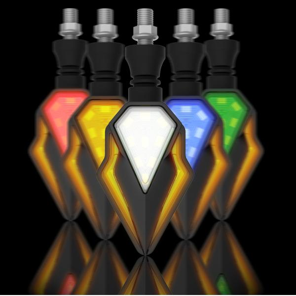 ABC PC YAYE 2 en 1 lampe à eau de moto LED indicateur de virage Mini lumière à DC12V