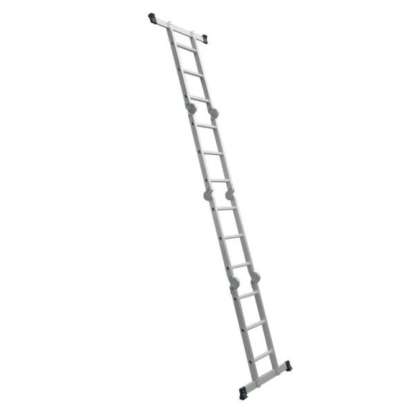 Durable 4x3 Collapsible Extension Ladder 150kg  330 Lb High Load Capacity