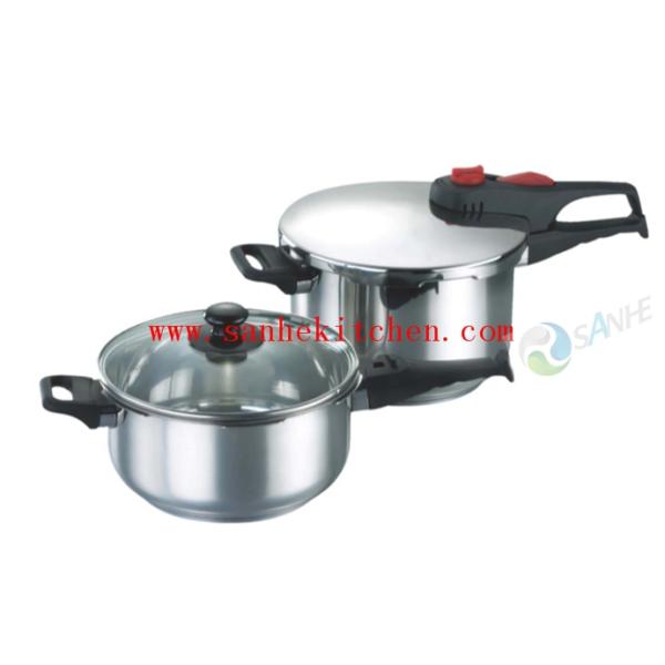 Triple bottom stainless steel Pressure cooker,thickness 1.0mm