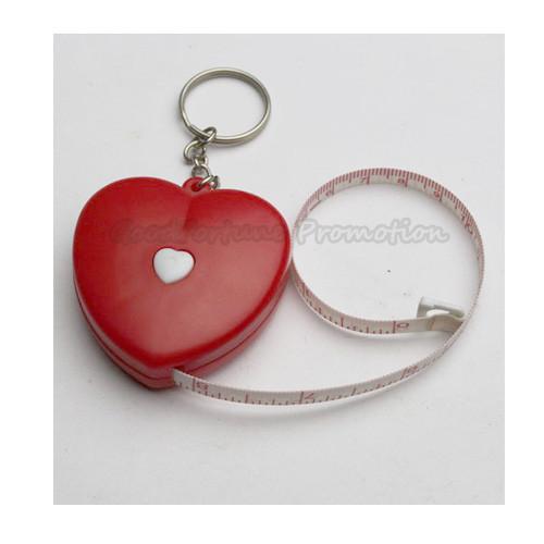 Hot Sale Promotional printed logo cloth measurement tape keychain keyrings gift