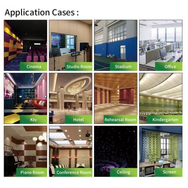 Стена акустической панели полиэфирного волокна высокой плотности внутренняя декоративная