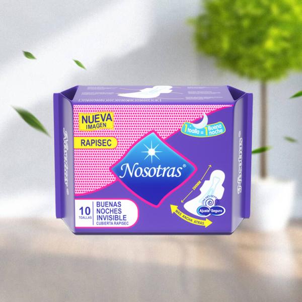 Private label super absorbent ultra thin sanitary towel comfortable surface sanitary napkin with wings
