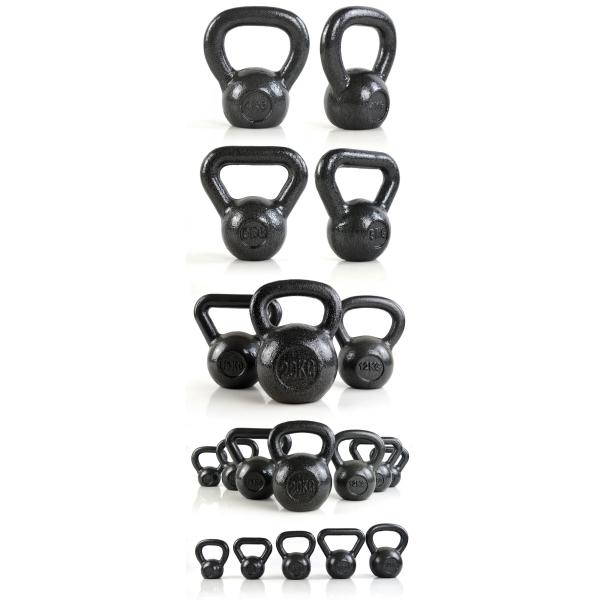 Customized Logo Weightlifting Black Cast Iron Kettlebell For Men Women