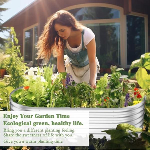 ISO Certified U Shaped Raised Garden Bed 7*8.4*1.4 Ft  Metal Raised Flower Bed