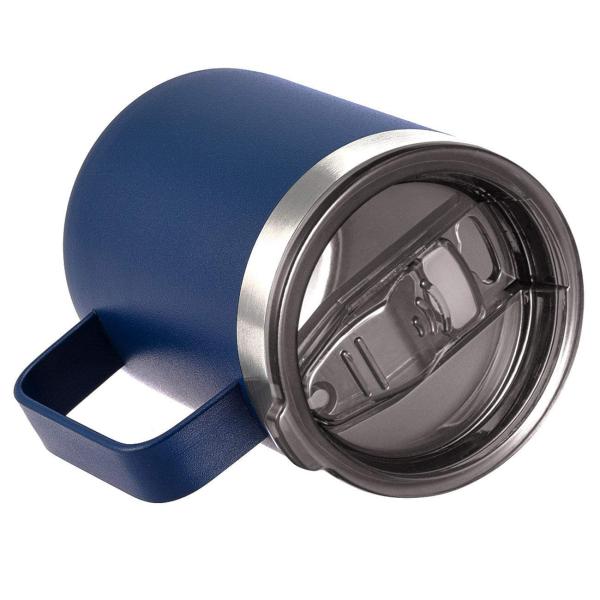 Taza de café de 12 oz con mango de doble pared de acero inoxidable aislada tumbler de bola baja que mantiene caliente y frío