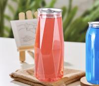 Bouteilles polyvalentes de boissons en plastique PET de 500 ml avec couvercle pour smoothies