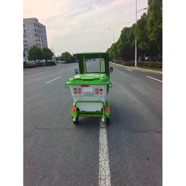 Pure Electric Mini Electric Three Wheeled Side Trailer Garbage Truck 48V Cleaning Vehicle