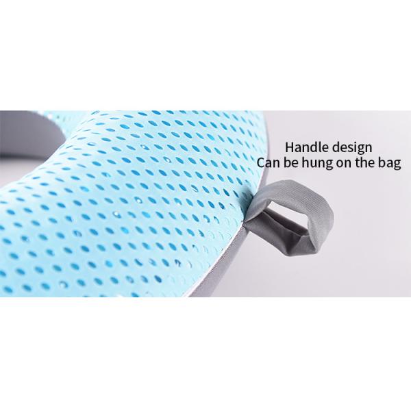 U-Shape Gel Memory Foam Pillow with Massage Function Made of Cotton Customized