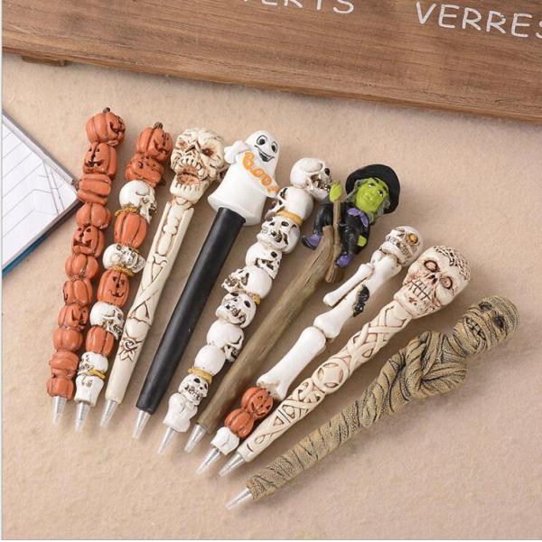 Halloween Theme Skull ballpoint pen Ghost ball point pen Resin ball pen