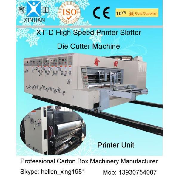 Automated Feeding Flexo Printer Slotter Machine High Speed Cutting Machine