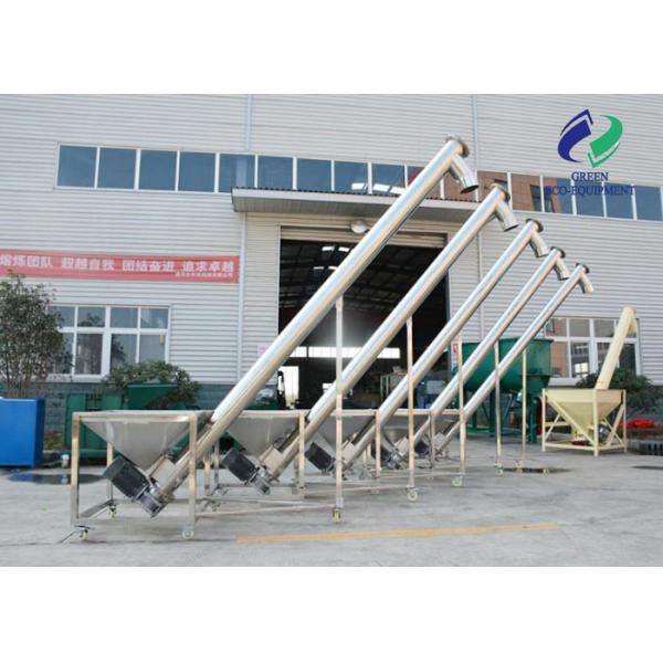 Powder Granule Stainless Steel Screw Auger Conveyor With Hopper