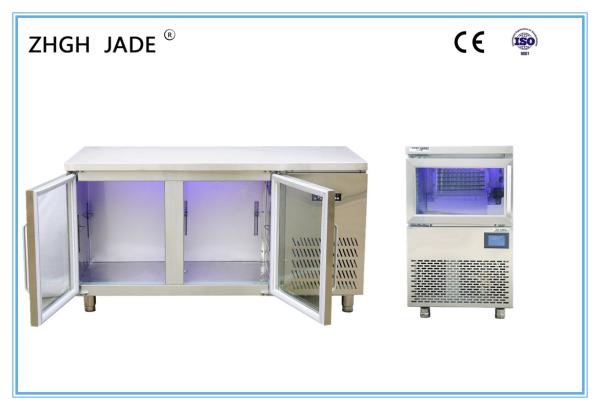 Glass Doors Large Fridge Freezer , R404A Refrigerant Blue Light Refrigerators