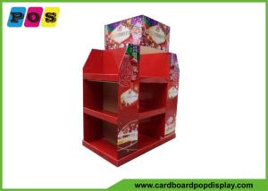 Présentoirs de point de vente de palette de position de carton rouge demi pour