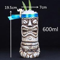 Creative Ceramic Tiki Mugs Hawaiian Cocktail Mug  Porcelain Beer Wine Mug Drinkware