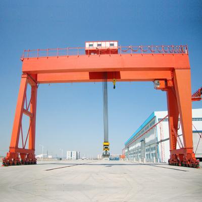 Customized 60 Ton 80 Ton Steel Double Girder Gantry Crane With Mobile Trolley