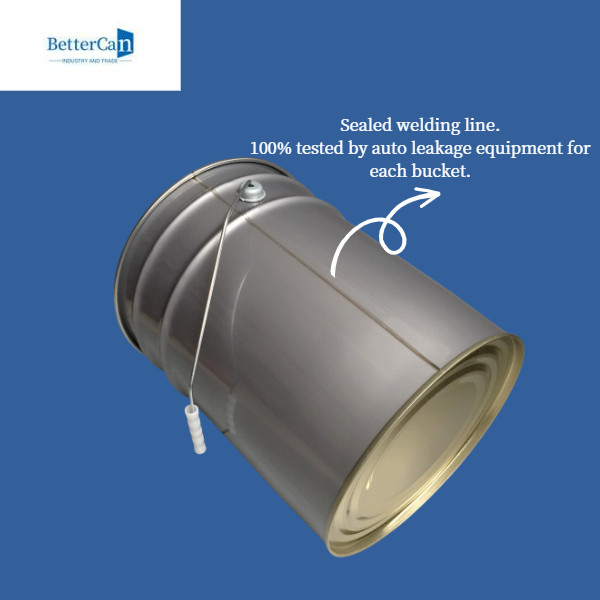 ведро металла краски 15L, ведро краски 5 галлонов с крышкой цветка волочения