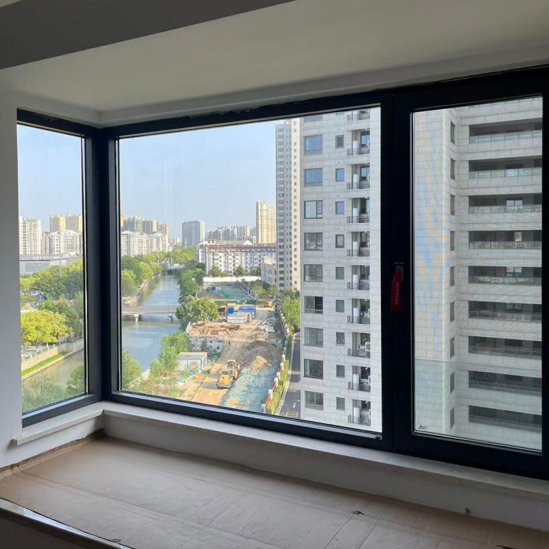 Modern Aluminum Alloy Casement Windows with Double-layer Tempered Glass Soundproof for Bedroom Bathroom & School