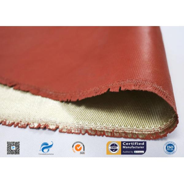 Красным покрытые силиконом высокие материалы изоляции ткани стеклоткани кремнезема
