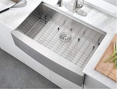 forma feito a mão da bacia de 33x22” Ledge Kitchen Workstation Sink Retangular