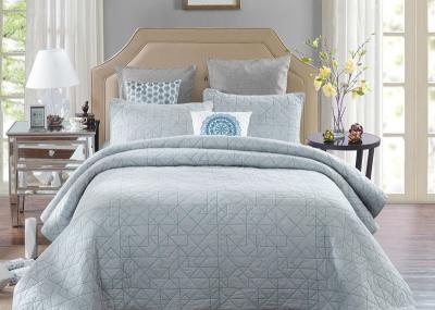 Free Style Geometric Twin Size Bedding Sets Embroidered 3pcs With Logo Customized