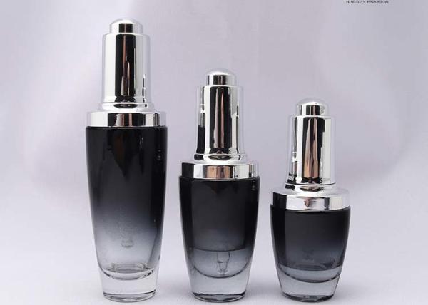 Anti Leakage Dark Black Lotion Pump Bottle 30g 50g 30ml 50ml 100ml 120ml