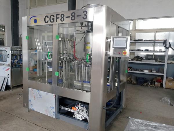 3000BPH Small Scale Water Filling Production Line with  plastic pad gripper