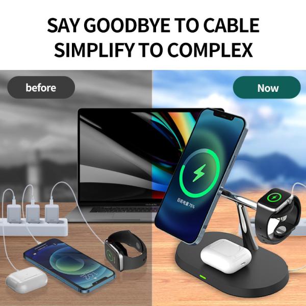 Over Voltage  Multi Function Charging Station , ABS Qi Fast Wireless Charger