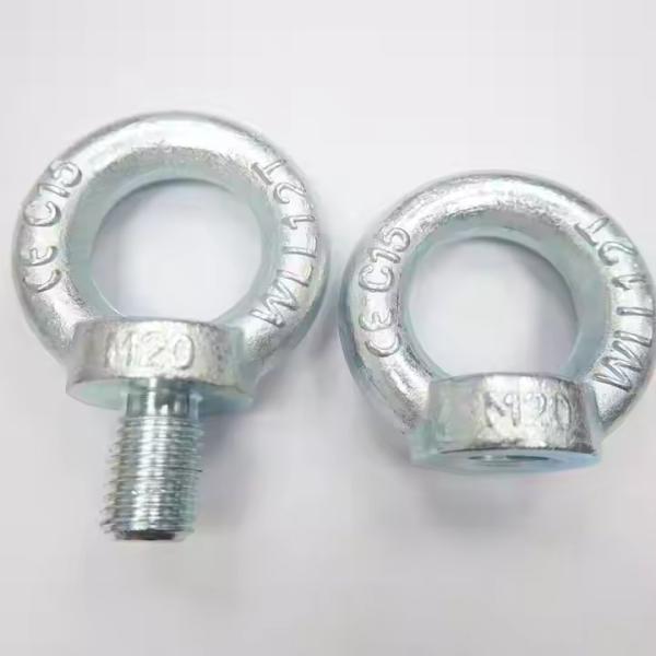 Zinc acabado DIN 580 estándar M16 tamaño métrico perno del ojo acero al carbono para el levantamiento de objetos pesados