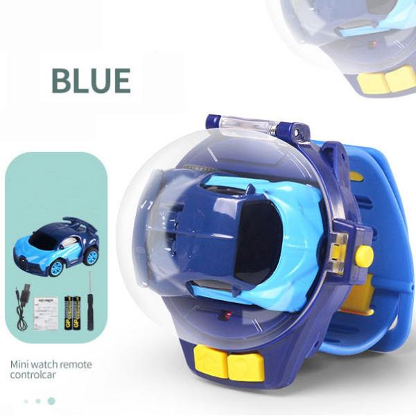 Kids Mini RC Car Watch 2.4 GHz Cartoon RC Racing Car USB Charging 4 Channels for Kids