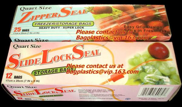resealable, reclosable trasnparent freezer plastic k bag, Reclosable Grip Zip Smell