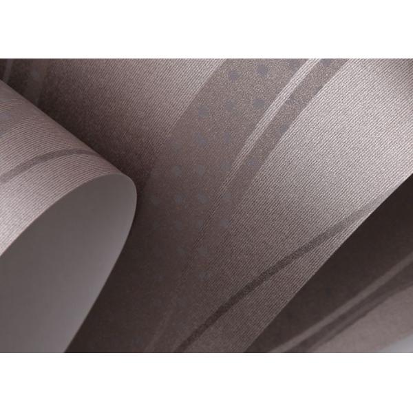 Grey Removable Wall Coverings Contemporary Bedroom Wallpaper With Curve Line Pattern