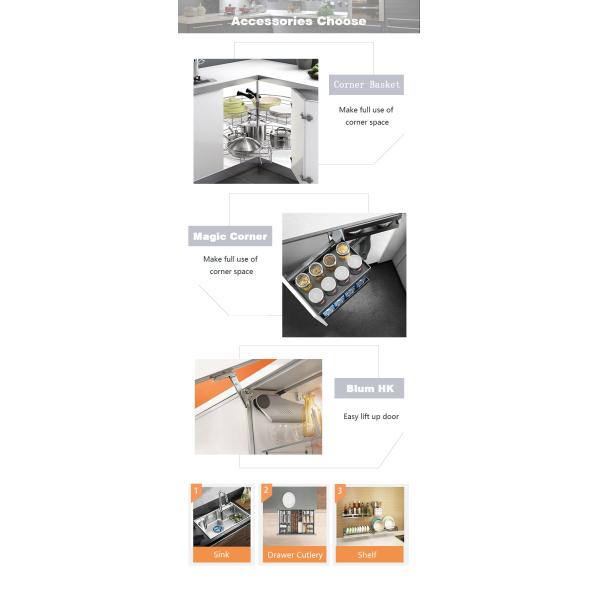 Customized Size Stainless Steel Kitchen Cabinet PVC Membrane Beach House Cabinets