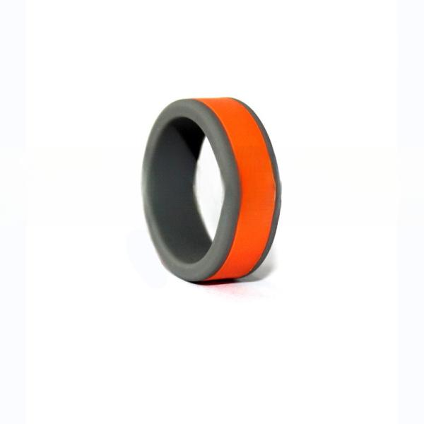 Men Silicone Rubber Wedding Ring Breathable Flat Edge Third Party Appraisal For Engagement