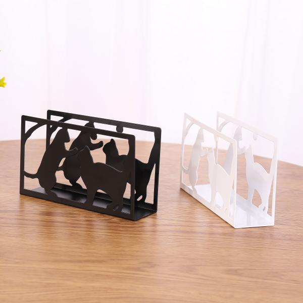 Cat Design Dinner Napkin Holder Metal Tissue Holder Stand Up 15 X 4 X 10cm