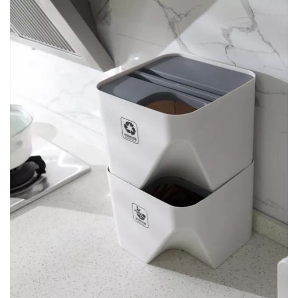 Plastic Separable Modular Kitchen Dustbin For Waste Rubbish