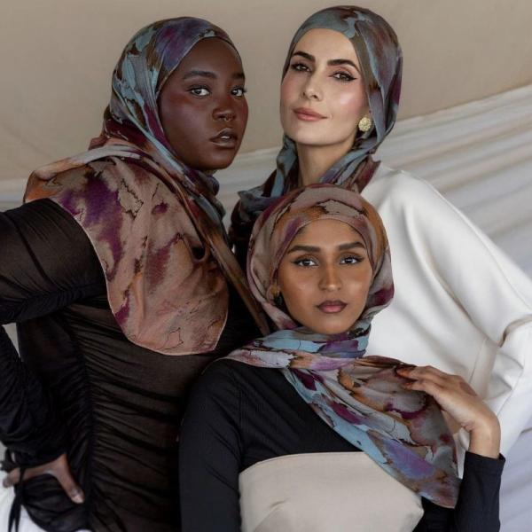Wholesale Large Pearl Chiffon Long Women Abaya Printed Shawl Scarf Chiffon Hijab