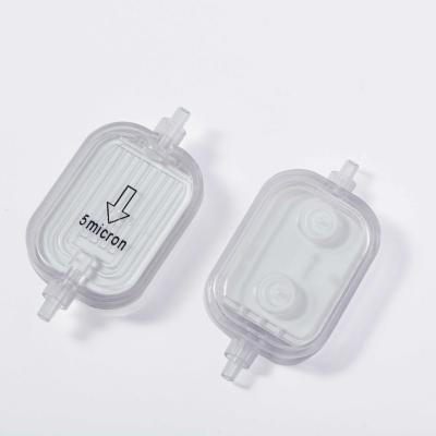 5 Microns Filtros IV em linha com ventilação de um lado para conjuntos de administração IV