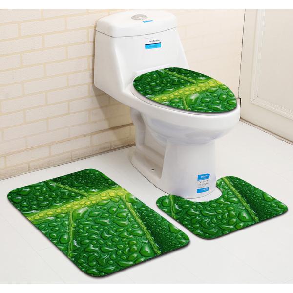 Polyester Sunflower Toilet Seat Cushion Toilet Lid Cover Set