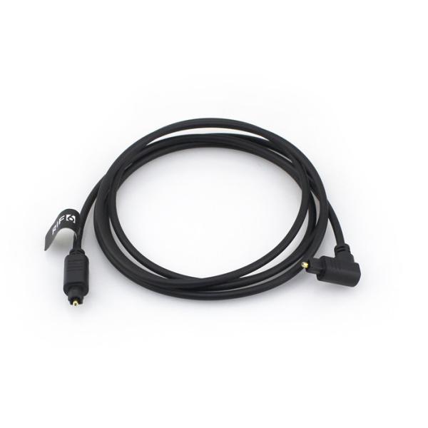Золото покрыло 4.0mm оптический кабель 90 градусов, кабель стекловолокна Toslink аудио