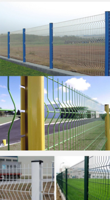 3D Security Fence Panel V Rib Curved Mesh Optimized For Logistics