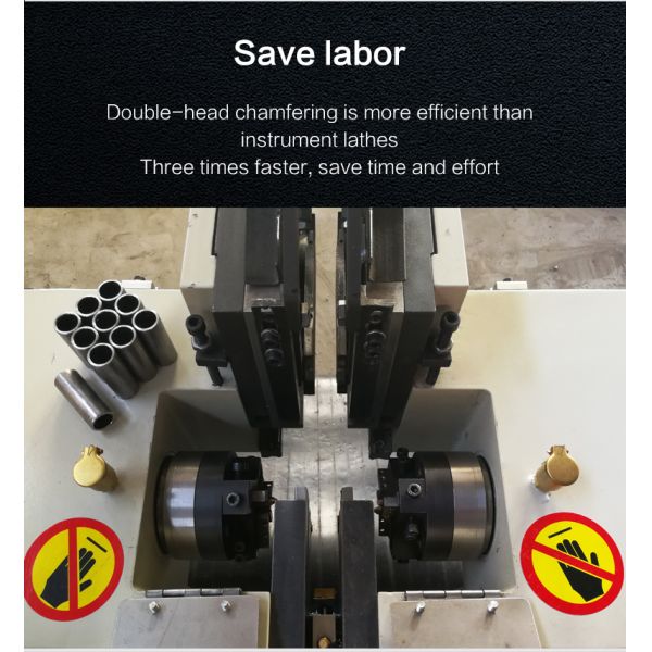 Cedar Hotsale Xs-80ac Double End Chamfering Machine for Round Short Small Workpiece Pipe Solid