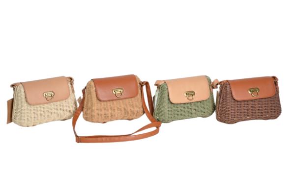ECO Friendly Fashion Summer Tote Handbag Bohemian Handmade Bali Bags Straw Beach Bag Cotton Canvas Shopping Bags